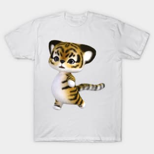 3D rendering of an adorable fur tiger T-Shirt